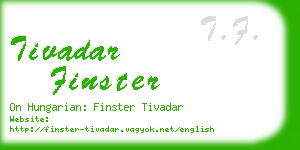 tivadar finster business card